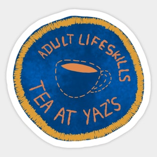 Adult Life Skills Tea at Yaz's Badge Sticker